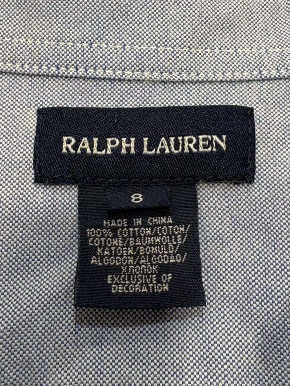 🌟 RALPH LAUREN 🌟 GIRLS OXFORD BUTTON FRONT SHIRT DRESS BLUE SZ 8